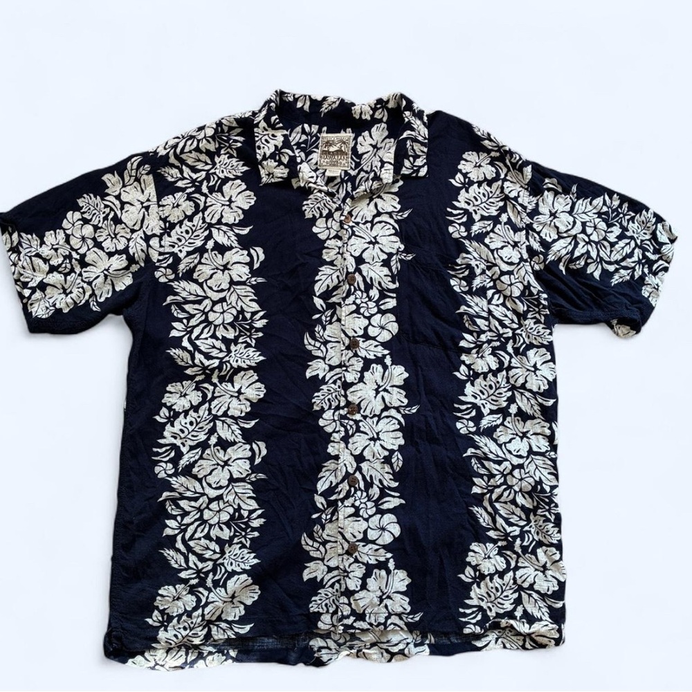 Steve & Barry’s vintage 90s Hawaiian shirt navy floral size 3xl